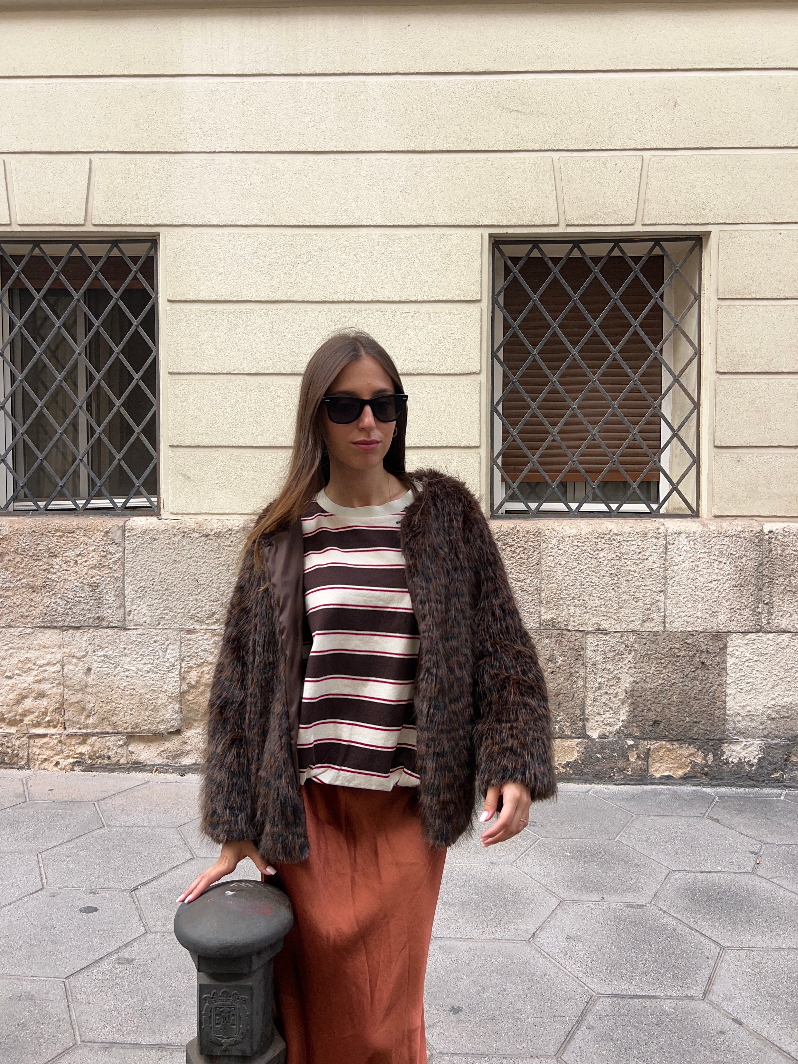 Chaqueta pelo leopardo
