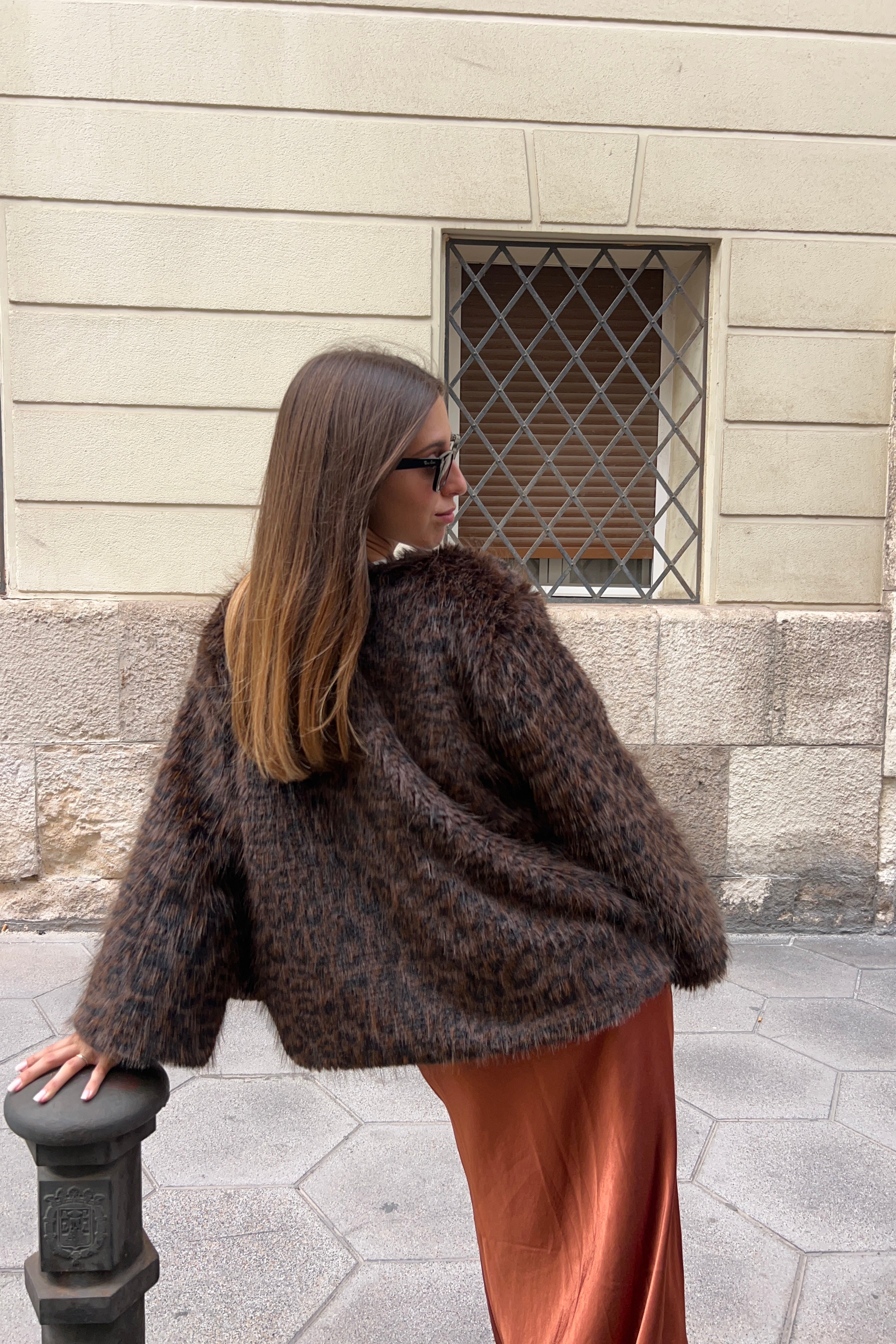Chaqueta pelo leopardo